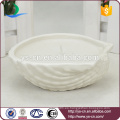 Yongsheng en relieve blanco Shell forma de cerámica Candle Holder para la decoración